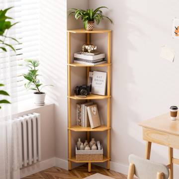 Expandable Bamboo Corner Shelf