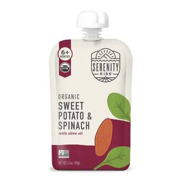 Serenity Kids Baby Food Pouches - Apple & Spinach with Coconut Milk