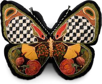 MACKENZIE-CHILDS Harvest Moth Throw Pillow