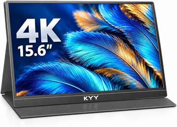 KYY 4K Portable Monitor for Laptop, Travel Monitor w/Smart Cover