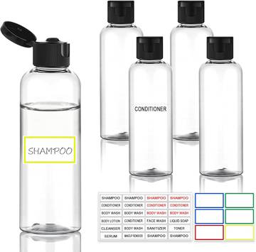 Load & Go Travel Set - 3.4 oz TSA Approved BPA-Free Plastic Bottles (Blue)
