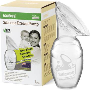 Haakaa Silicone Breast Pump and Baby Feeding Bottles Set