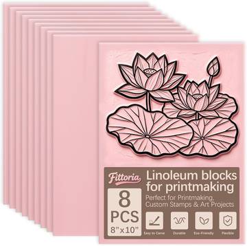 8 Pack 8"x10" Large Rubber Carving Blocks