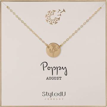 Heirloom Birth Flower Necklace - Custom Engravable Locket