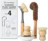 Full Circle Bubble Up Dish Brush and Ceramic Soap Dispenser Set