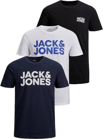 Jack & Jones Men's T-Shirt Pack of 3