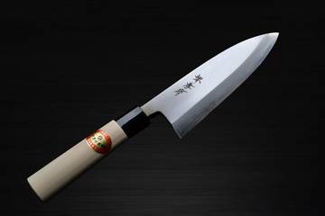 Sakai Takayuki Japanese Knife Kasumitogi Yasuki White Steel Deba 165mm