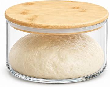 Weck Glass Proofing Bowl - Paraform Proofing Container Set of 2 - Round - Perfect for Proofing Dough in the Oven or on the Counter - Loaf Pan Size - Transparent Glass