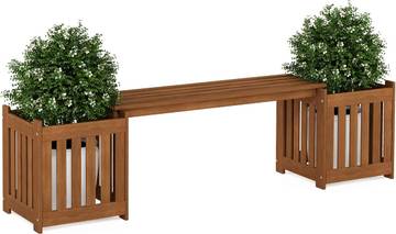 Furinno Outdoor Planter Box Set with Bench