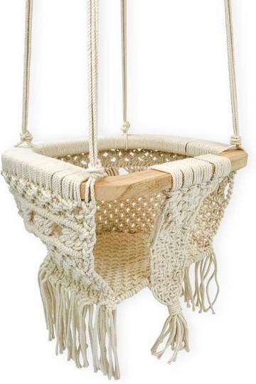 Finn + Emma Wood & Macramé Play Gym