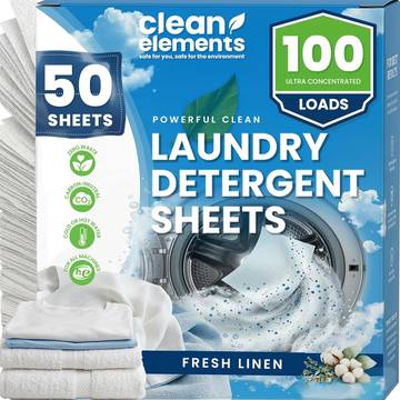 Single-Use Detergent Sheets (Fresh Linen)