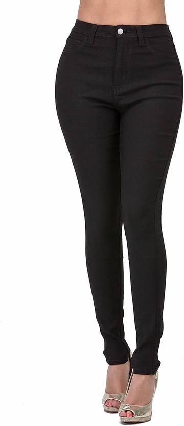High Waisted Colored Stretch Skinny Destroyed Ripped Distressed Jeans
