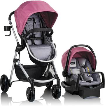 Evenflo Pivot Modular Travel System with SafeMax Infant Car Seat