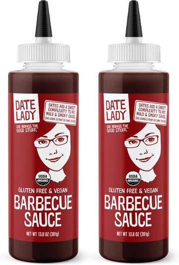 Date Lady Organic BBQ Sauce, Sweetened Only With Dates, 2 Pack