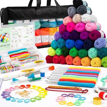 INSCRAFT 113 Piece Crochet Kit
