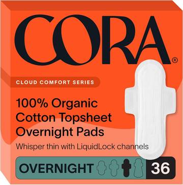 Cora 100% Organic Cotton Topsheet Pads