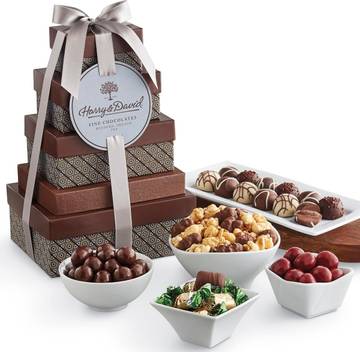 GreenField Gourmet Gift Tower - Artisan Chocolates and Nuts