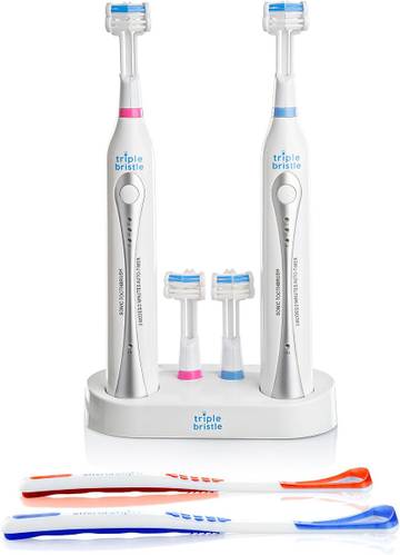 Triple Bristle Duo Electric Toothbrush Set