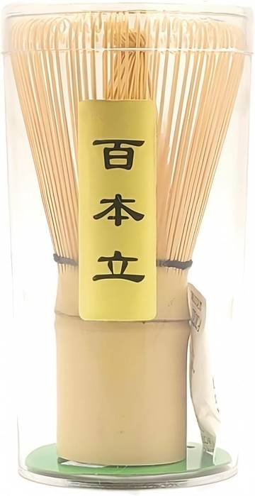 Traditional Chasen Matcha Whisk With Bamboo Handle - Handcrafted for Perfect Foaming - 100 Prong