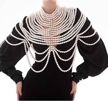 Pearl Body Chain Necklace for Women