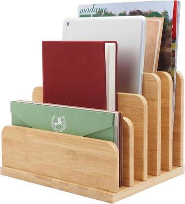 Kay Home Office Desk Organizer Set - Acacia Wood & Bamboo