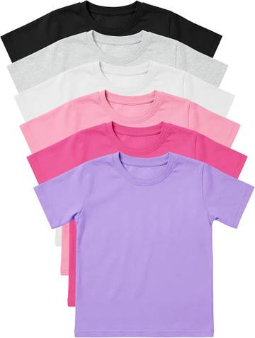 Gerber Baby & Toddler 5-Pack Solid Short Sleeve T-Shirts Jersey 160 GSM