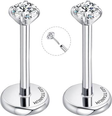 Titanium Flat Back Stud