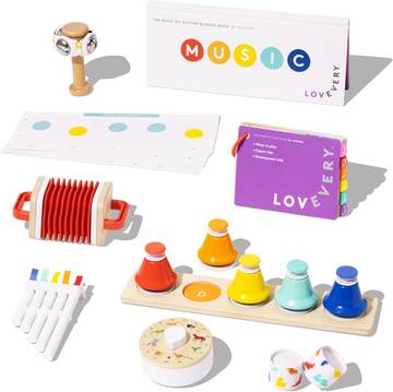 The Music Set | 6 Montessori Musical Instruments & Rhythm Book
