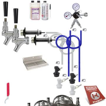 Kegerator Conversion Kits Complete - Dual Faucet Kegerator System