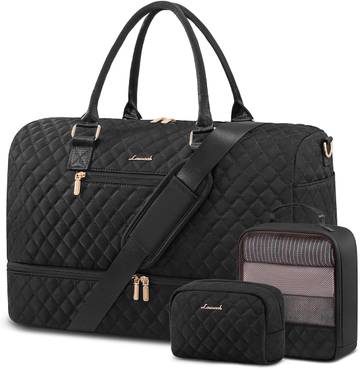 Weekender Bag for Women Travel Duffel with Shoe Compartment