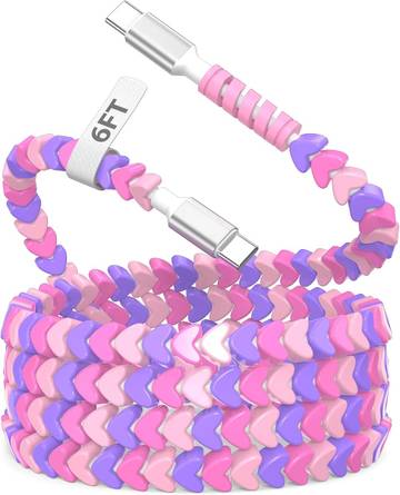 Caller 240W Beaded Tangle-Free USB C Cable (6ft)