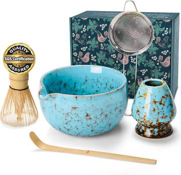 Matcha Complete Ceremonial Tea Set (Chawan & Chasen)