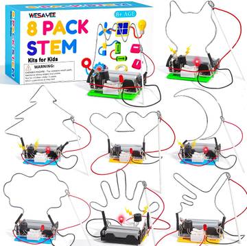 STEM Toys Science Kits, 8 Bulk Electric Circuit Boy Crafts for Kids Age 8-12