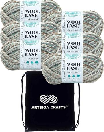 Lion Brand Yarn Wool Ease Thick & Quick 640-542 Seaglass