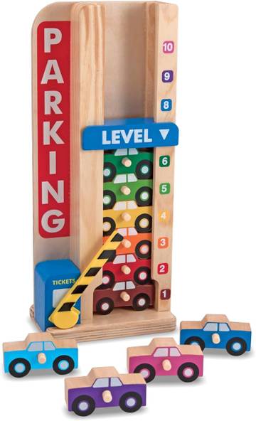 Melissa & Doug Stack & Count Wooden Parking Garage