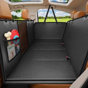 Hard Bottom Dog Seat Cover for Back Seat, PU Leather Hammock