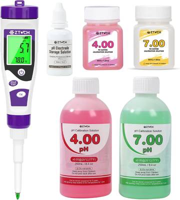 Food pH Meter for Canning with pH 4.00 pH 7.00 Calibration Solution Each 8.4oz /250ml