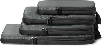 Amazon Essentials Ultralight Compression Packing Cubes, Recycled Fabric, 4-Pack