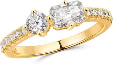 The Toi et Moi Moissanite Ring