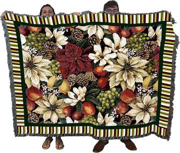 Pure Country Weavers Magnolia Poinsettia Blanket