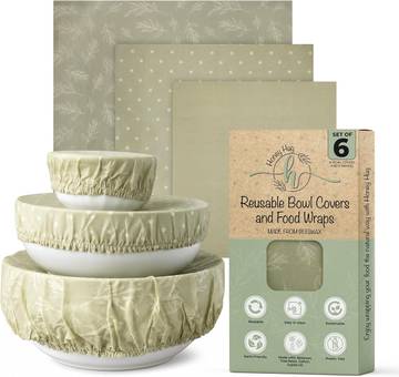 KeepLeaf Beeswax Food Wraps - Assortedbundle of 6 Wraps