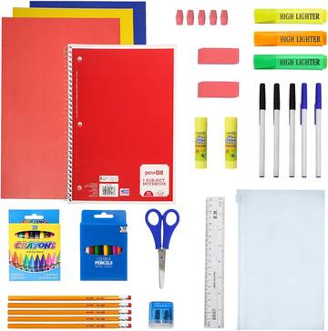 Moda West 50 Piece Bulk School Supplies Kits