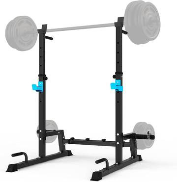 JX FITNESS Squat Rack 660lbs Adjustable Barbell Rack for Home Gym