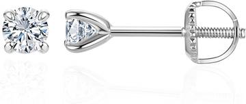 Lab Grown Diamond Stud Earrings in Hypoallergenic Sterling Silver