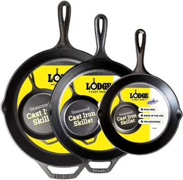 Lodge Pre-Seasoned Cast Iron Skillet Set