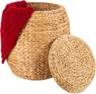 Vintage Multipurpose Hyacinth Storage Basket with Lid