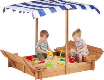 Kanoa Kids Collapsible Wooden Seaside Sandbox