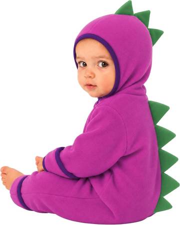 Cuddle Club Dinosaur Fleece Baby Bunting Bodysuit Hoodie