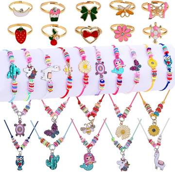 Little Girl's First Jewelry Set - Unicorn & Mermaid Necklaces & Bracelets
