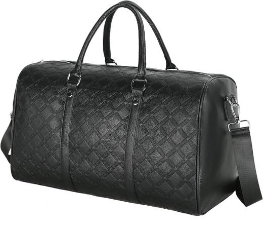 Unknown (listing brand not clearly stated, appears as "Vegan Leather Gym Duffle Bag" on Amazon, likely a generic brand)